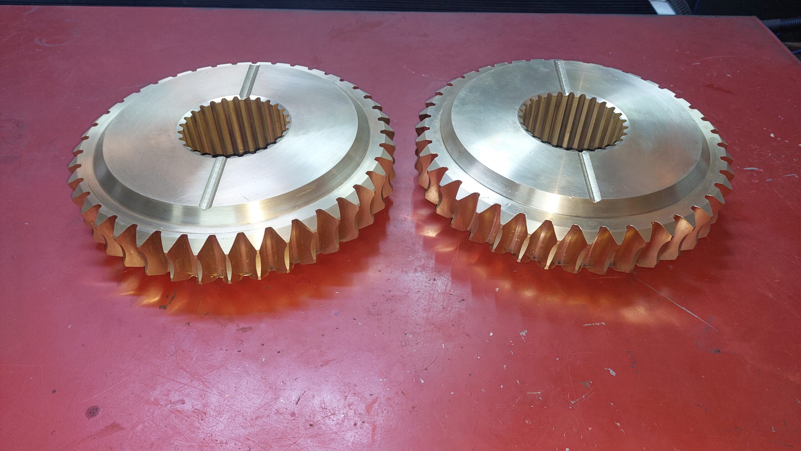 Coronas dentadas mecanizadas para transmisión por tornillo sinfín