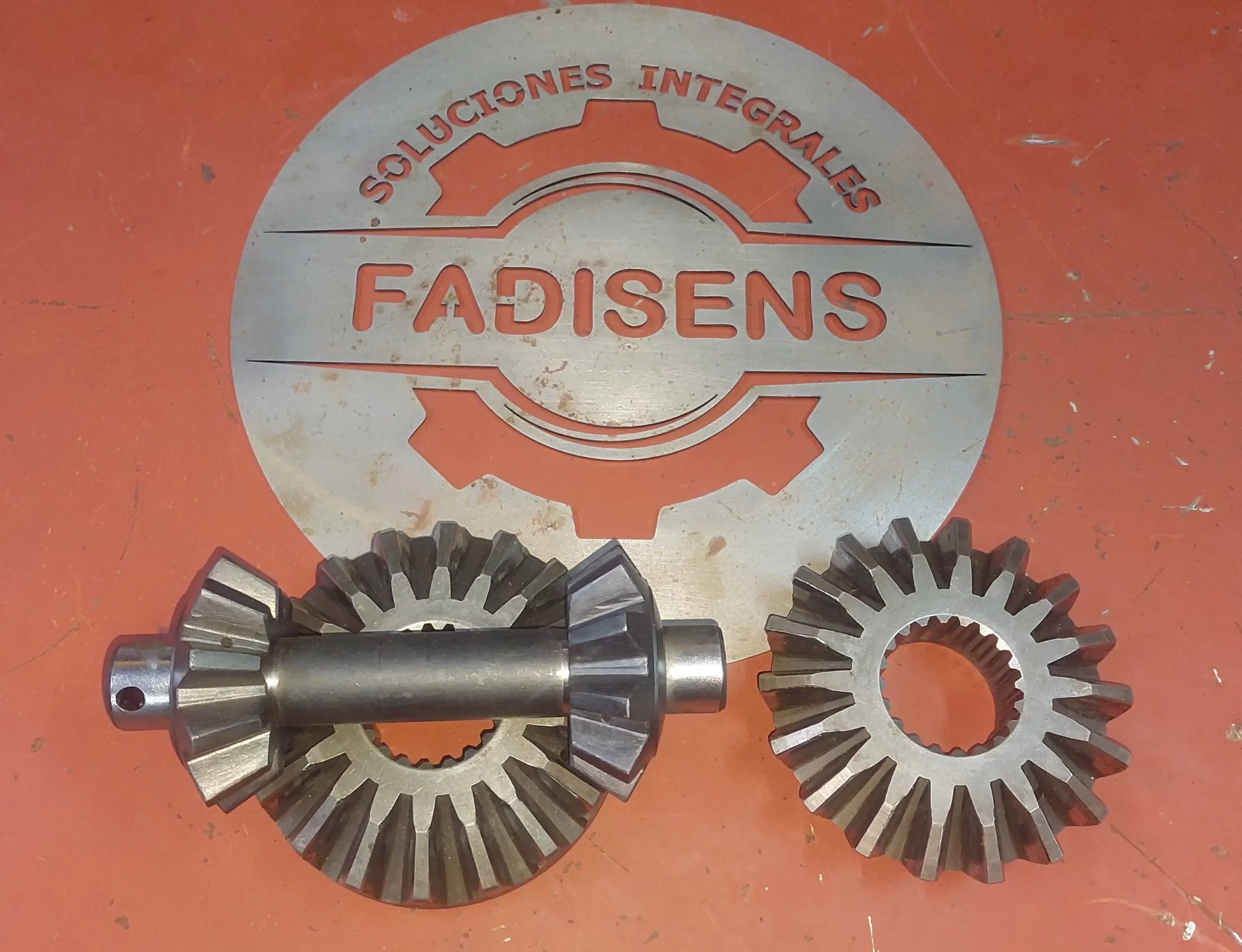Fabricación de engranajes cónicos rectos y piñones industriales