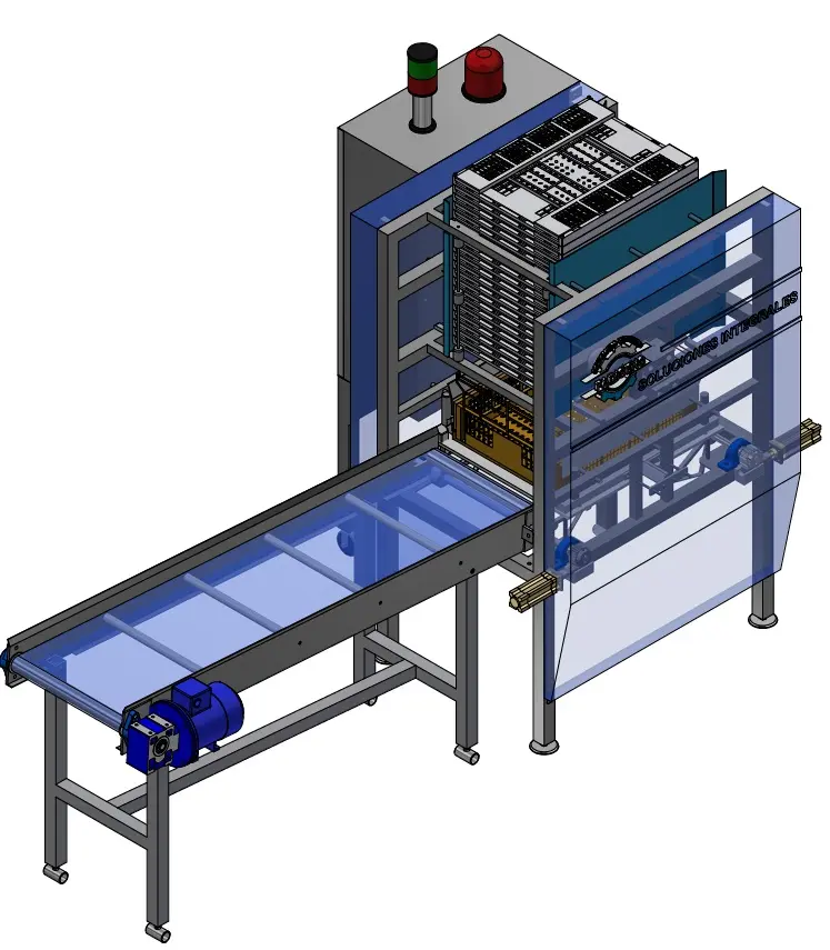Fabricación de equipo industrial automatizado con banda transportadora y sistema de control